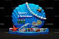 海洋主题圣诞 海浪 海星 珍珠 袜子 礼盒装饰品 棒棒糖 贝壳 DP美陈-CG模型网（cgmodel)-专注CG模型