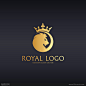 金色皇冠狮子logo矢量素材