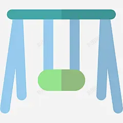 秋千幼儿园公寓图标 平面电商 创意素材