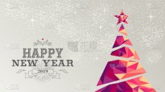 贺卡,圣诞树,2019,新年前夕,三角形,折纸工艺,请柬,事件,周年纪念,问候