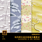 中式传统日式和风松树松柏珠子植物平铺四方连续底纹矢量AI素材-淘宝网