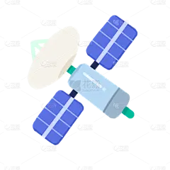 扁平风-手绘科技元素-卫星