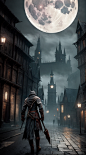 00587-2640578403-(masterpiece), (best quality),  gloomy tone, bloodborne style city street with undead, dark fantasy, extremely detailed, night,