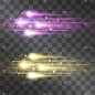 Laser glow vector comet illumination set. Motion e