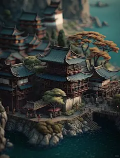 中式建筑设计，港口城市