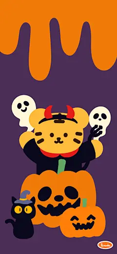 卡通 手机壁纸 万圣节 cr:夏madec
