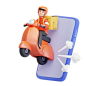 Online delivery service 3D Illustration