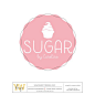 Pink Sugar Logo - Adorable logo for bakeries and cupcake makers.