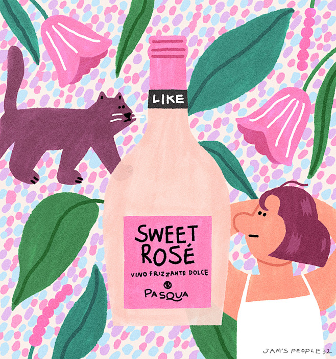 sweet rose wine