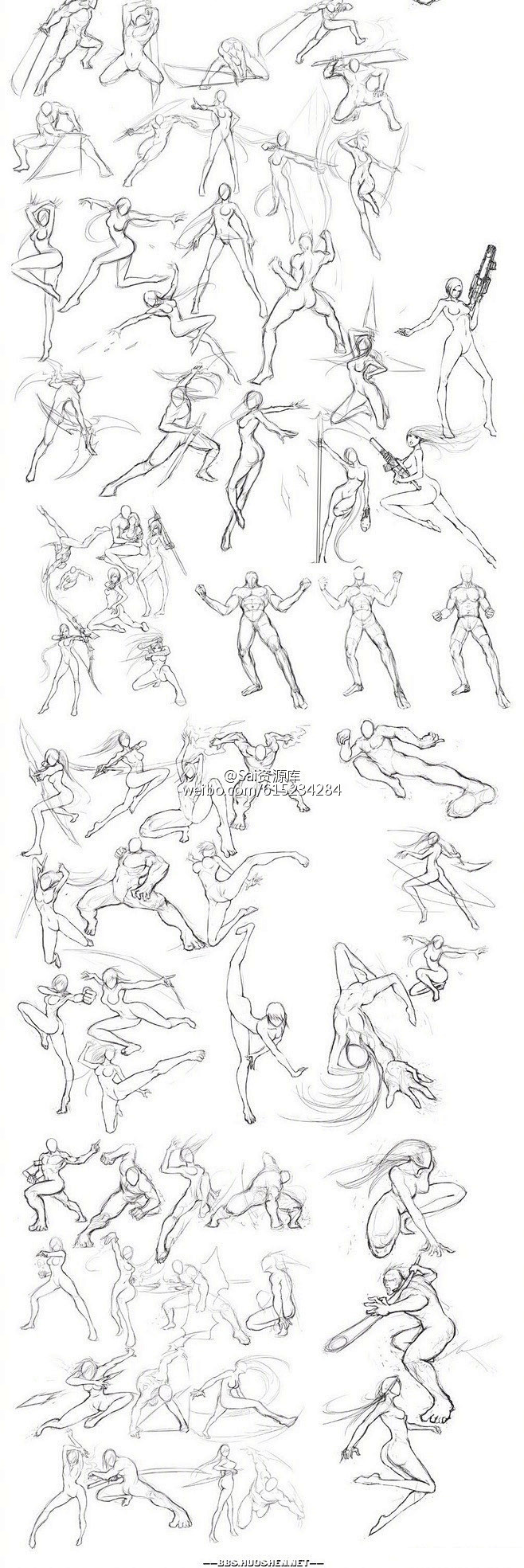 设计秀 原画师的武术动作秘籍！线描人体...