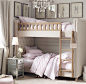 Chesterfield Upholstered Twin-Over-Twin Bunk Bed : Restoration Hardware Baby & Child's Chesterfield Upholstered Twin-Over-Twin Bunk Bed:Generous padding and deep hand tufting ensure all the comfort of a fine Chesterfield sofa, transforming a child&