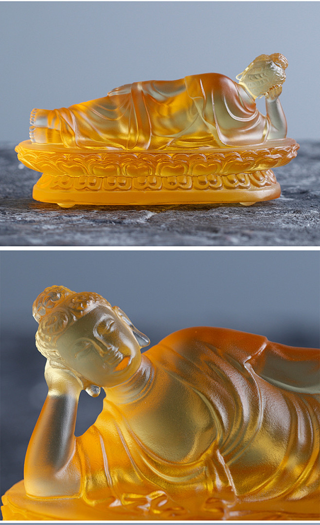 琉璃卧佛睡佛摆件工艺品释迦摩尼释迦牟尼像...