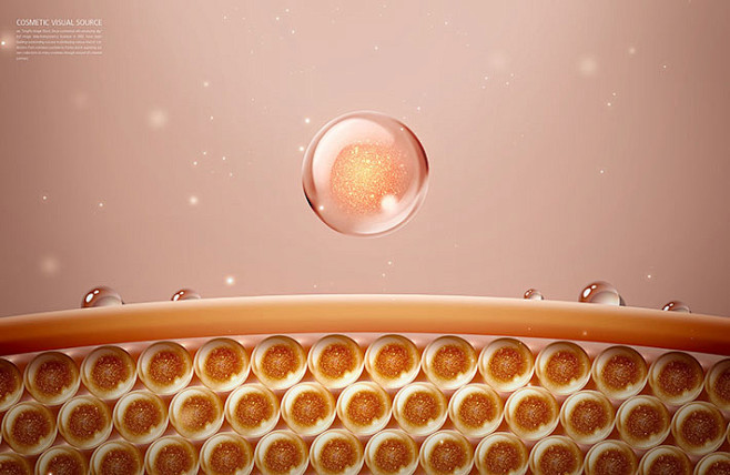 美妆化妆品护肤品精油皮肤细胞护理基因海报背景