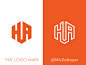 其中包括图片："HA" Letter Mark design || HA Logo
