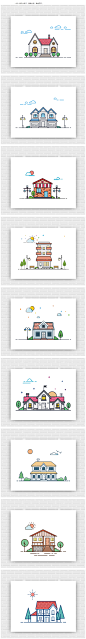小房子描边插画-UI中国-专业界面交互设计平台