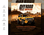 Off road adventure flyer and instagram post design template