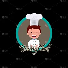 儿童,女孩,小的,性格,艺术,图像,矢量,分离着色,主厨,设计