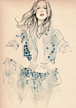 【时尚服装手绘插画设计图集下载】人物绘画插画服装设计作品参考
