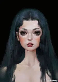 病女风头像，手绘