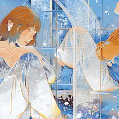 #画笔的力量# 让优美的音符像蒲公音一样，将温暖播种，抚慰心灵#送樱花给武汉##武汉加油#@微博美学 李旻插画超话 ​​​​