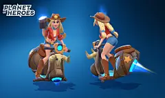 Planet of Heroes InGame models, Tony Green : Characters I worked on for Planet of Heroes. 
High poly - https://www.artstation.com/artwork/Obdve
For this skins I did highpoly, lowpoly and LODs, UV, textures and final shading.
Art director Ivan Solyaev. 
ht