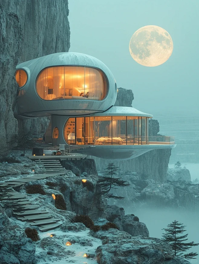 Midjourney 咒语·太空舱概念｜...