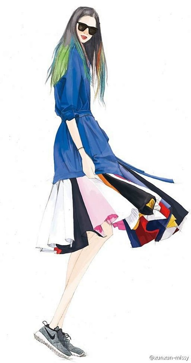 【xunxun missy的手绘服装搭配...