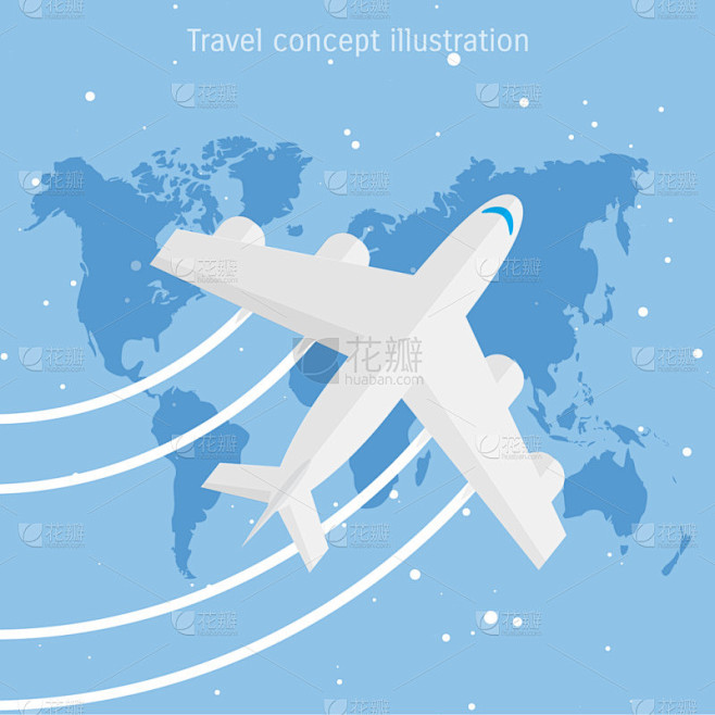 世界旅行概念图.
