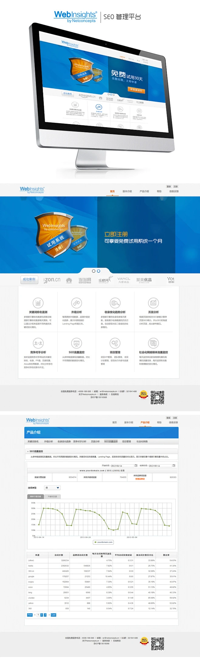 seo管理平台 - 设计作品 | 启维