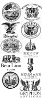 美国Steven Noble木刻雕刻版画风格logo设计 ​ #标志分享# ​​​​
