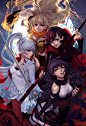 RWBY特辑【很有设计感的3DCG动画】 : RWBY是美国的制作公司「Rooster Teeth Productions」所制作的3DCGweb动画片。
主人翁Ruby Rose，大企业的继承人白富美Weiss Schnee，以及一切都是谜的神秘黑木耳Blake Belladonna，还有Ruby同父异母的姐妹Yang Xiao Long私人所组成了「RWBY」。她们用设计精湛的武打动作以及武器，一个个击倒敌人。
“RWBY”这个名字的由来是四人的名字「Red」「White」「Black」「Yellow