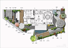 大漠判官16采集到别墅庭院平面图