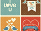 Valentine's Day Retro Set by Freepik in 16 Valentine's Day Design Freebies