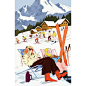 ILLUSTRATION  editorialillustration magazine editorial Ski tirol austria mountains Landscape Travel