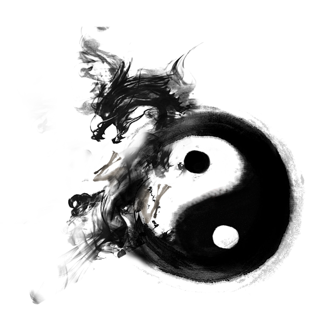 阴阳八卦 八卦背景 八卦标志 八卦素材 水墨八卦 五行八卦 太极水墨画