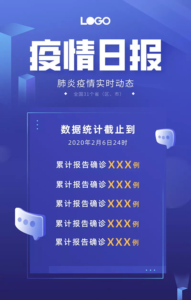 疫情日报抗击疫情手机海报