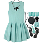 #brunch #dress #outfit #style #black #spring      
@polyvore @genuine-people #genuine_people
 ►www.Genuine-People.com

Dress: http://genuine-people.com/products/minty-blue-fit-flare-pleated-mini-dress?variant=16673141701
Bag: http://genuine-people.com/pro