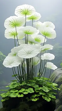 原始森林，奇异花草