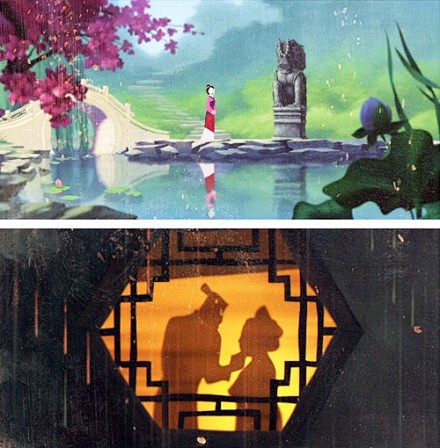 花木兰动画片中的一些经典场景