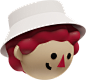 Man's head 3-red