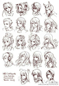 【素描教程】漫画头发的100种画法，给喜欢画画的你