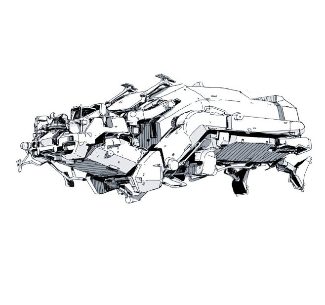 Spaceship sketches, ...