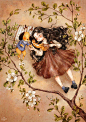 韩国插画师Aeppo‘森林女孩’插画欣赏 - Julin - 转载作品 - 视觉中国(shijueME)