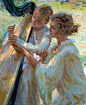 低温的天气分享给你们自带阳光的油画作品，来自美国当代画家Daniel F.Gerhartz。