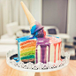 彩虹冰淇淋蛋糕~ 