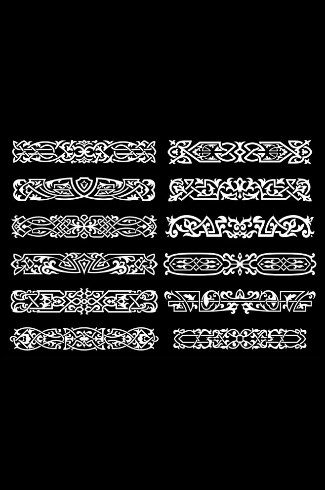 白色图腾矢量免抠元素-众图网