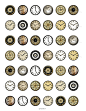 Vintage Clock Faces 1 inch Round Digital Collage