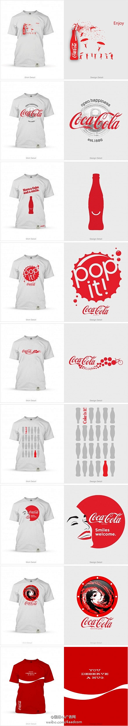国际4A广告：（续上篇）可口可乐T恤设计...