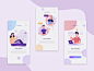 Inspiration and Social app For designers and Developers Concept agency creative agency clean  creative messanger branding xd ios design typography illustration designers social media vector social app app ux ui