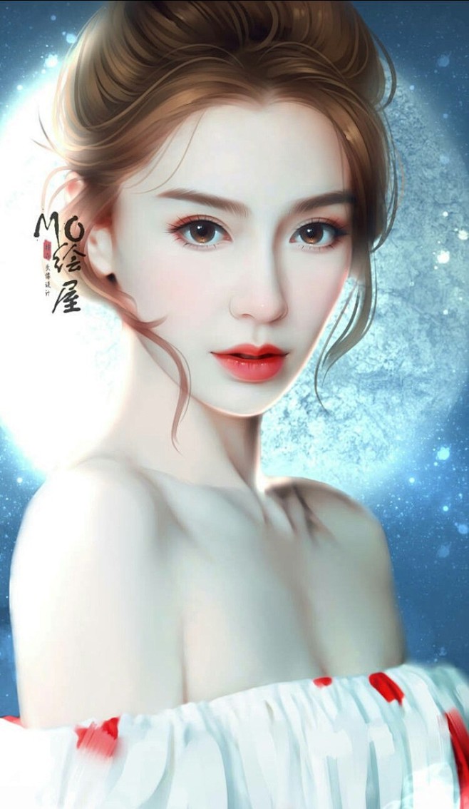 明星手绘杨颖anglababy